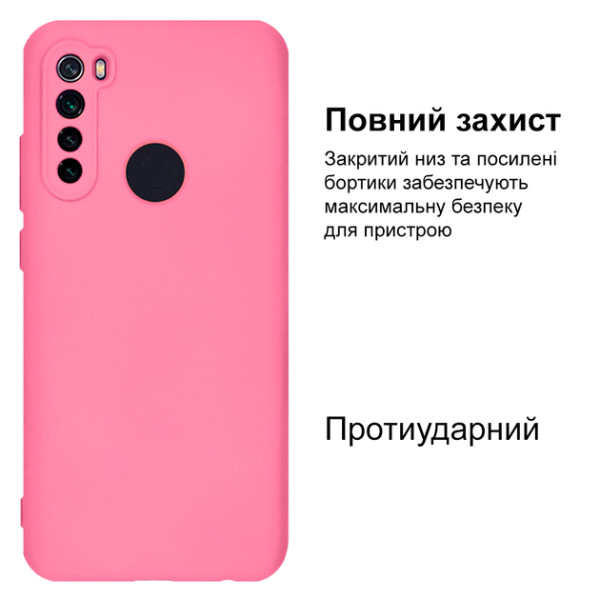 Силиконовый чехол для Xiaomi Redmi Note 8T Silicone Case Light Pink