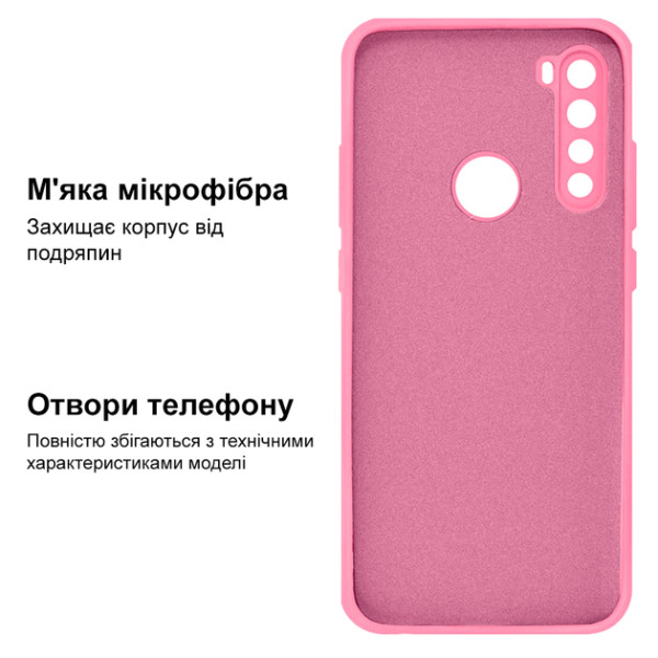 Силиконовый чехол для Xiaomi Redmi Note 8T Silicone Case Light Pink