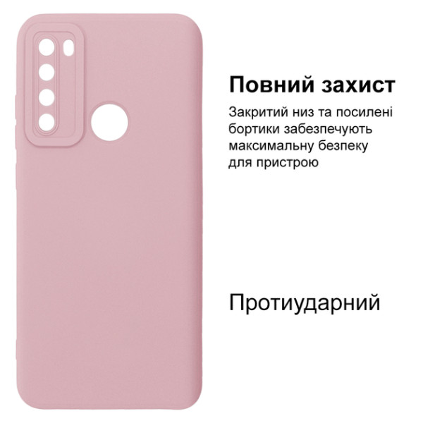 Силіконовий чохол для Xiaomi Redmi Note 8T Silicone Case Pink Sand