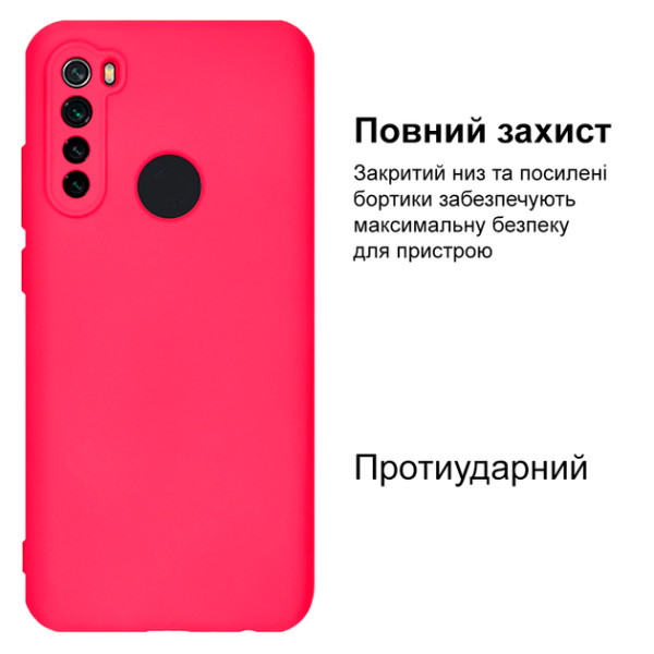 Силіконовий чохол для Xiaomi Redmi Note 8T Silicone Case Shiny Pink