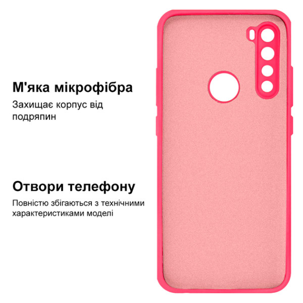 Силіконовий чохол для Xiaomi Redmi Note 8T Silicone Case Shiny Pink