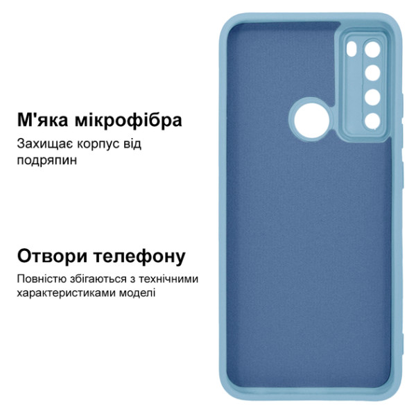 Силиконовый чехол для Xiaomi Redmi Note 8T Silicone Case Небесно-голубой