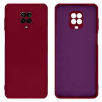Силиконовый чехол для Xiaomi Redmi Note 9 Pro/ Note 9S Silicone Case Full Marsala