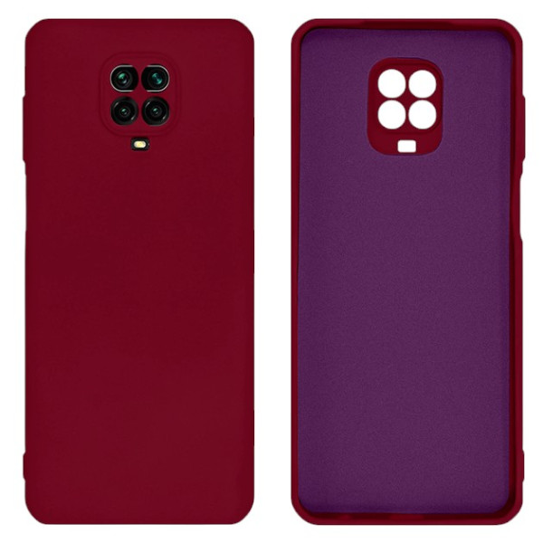 Силиконовый чехол для Xiaomi Redmi Note 9 Pro/ Note 9S Silicone Case Full Marsala