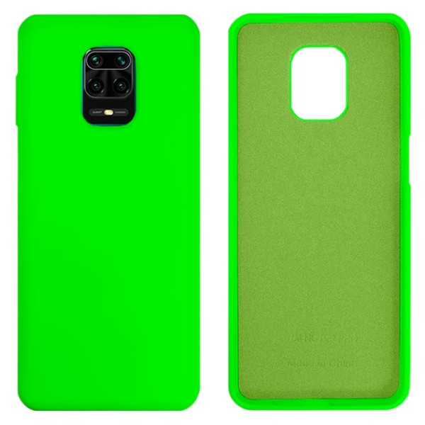 Силіконовий чохол для Xiaomi Redmi Note 9 Pro/ Note 9S Silicone Case Full Neon Green