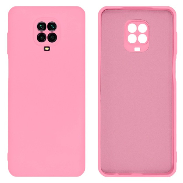 Силіконовий чохол для Xiaomi Redmi Note 9 Pro/ Note 9S Silicone Case Full Pink