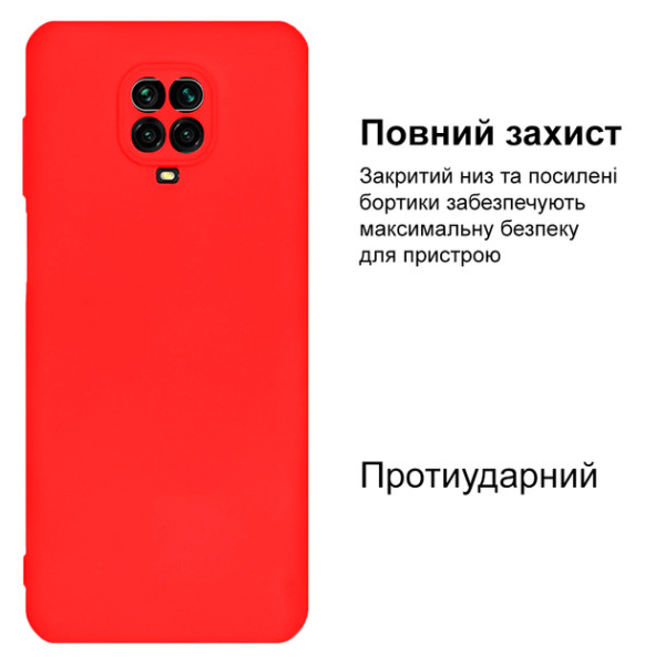 Силіконовий чохол для Xiaomi Redmi Note 9 Pro/ Note 9S Silicone Case Full Red