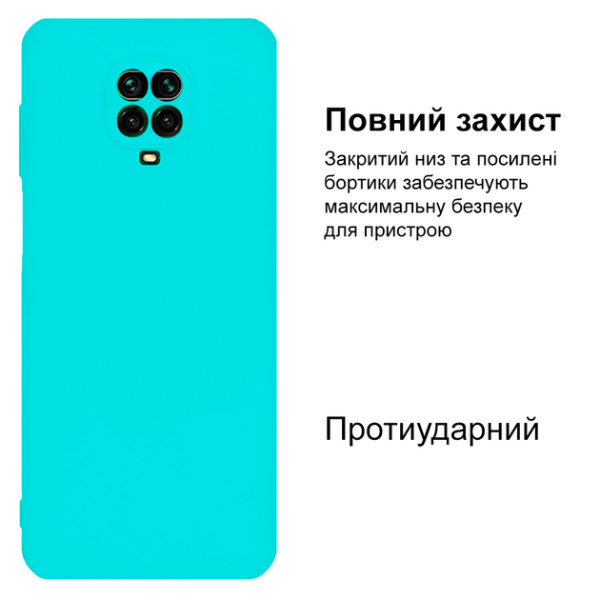Силіконовий чохол для Xiaomi Redmi Note 9 Pro/Note 9S Silicone Case Full Sea Blue