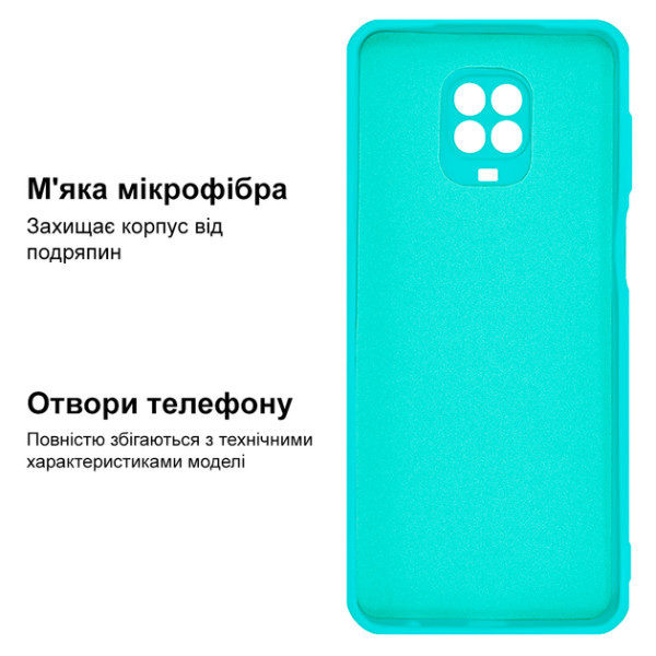 Силіконовий чохол для Xiaomi Redmi Note 9 Pro/Note 9S Silicone Case Full Sea Blue