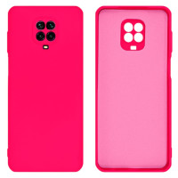 Силіконовий чохол для Xiaomi Redmi Note 9 Pro/ Note 9S Silicone Case Full Shiny Pink