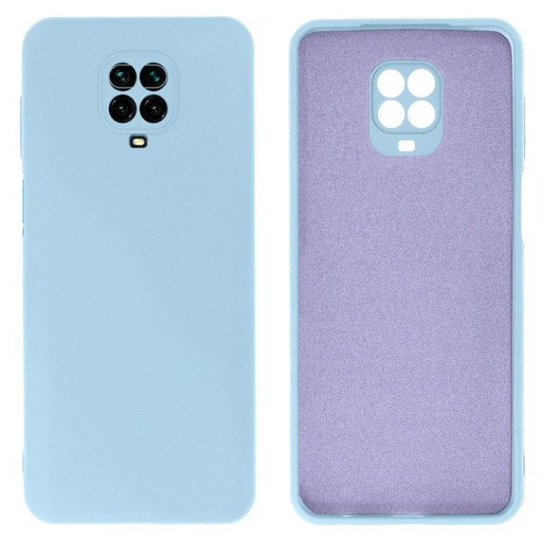 Силиконовый чехол для Xiaomi Redmi Note 9 Pro/ Note 9S Silicone Case Full Sky Blue