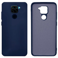Силиконовый чехол для Xiaomi Redmi Note 9 Silicone Case Full Dark Blue