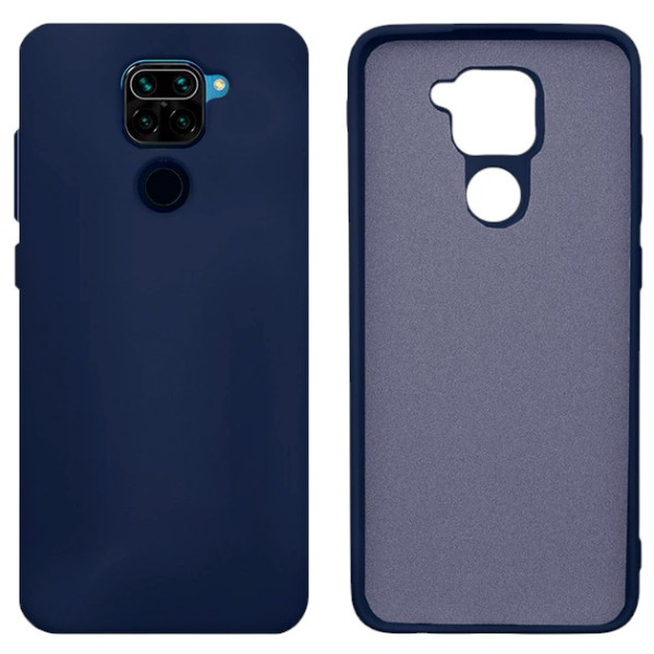 Силиконовый чехол для Xiaomi Redmi Note 9 Silicone Case Full Dark Blue