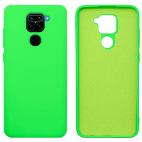 Силиконовый чехол для Xiaomi Redmi Note 9 Silicone Case Full Neon Green