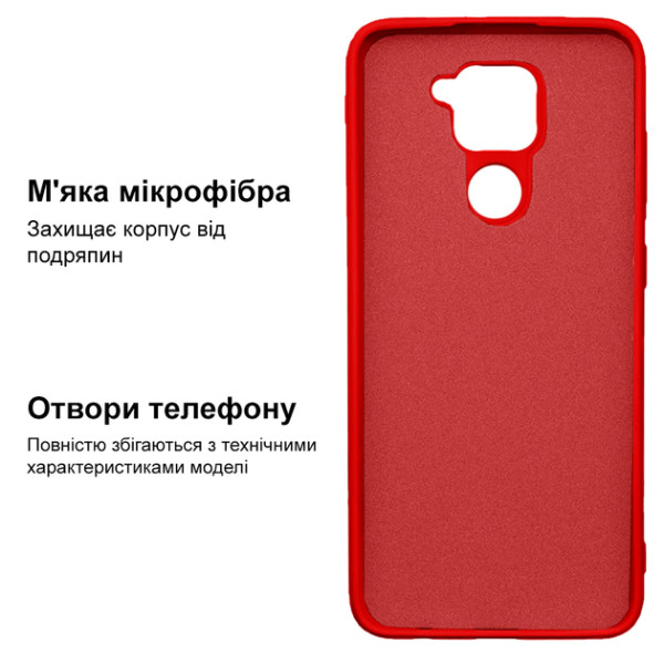 Силіконовий чохол для Xiaomi Redmi Note 9 Silicone Case Full Red