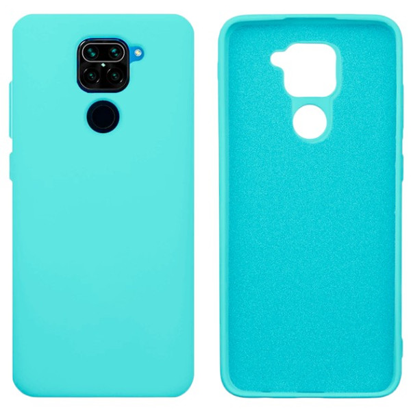 Силиконовый чехол для Xiaomi Redmi Note 9 Silicone Case Full Sea Blue