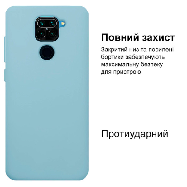 Силіконовий чохол для Xiaomi Redmi Note 9 Silicone Case Full Sky Blue