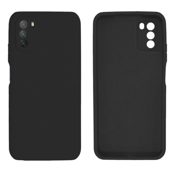 Силиконовый чехол для Xiaomi Poco M3 Silicone Case Full Black