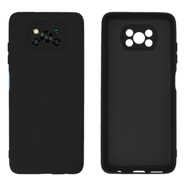Силиконовый чехол для Xiaomi Poco X3/X3 Pro Silicone Case Full Black