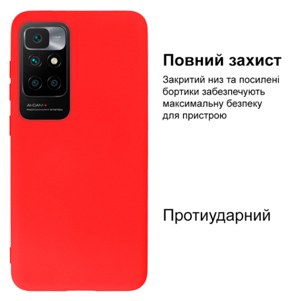 Силіконовий чохол для Xiaomi Redmi 10 Silicone Case Full Red