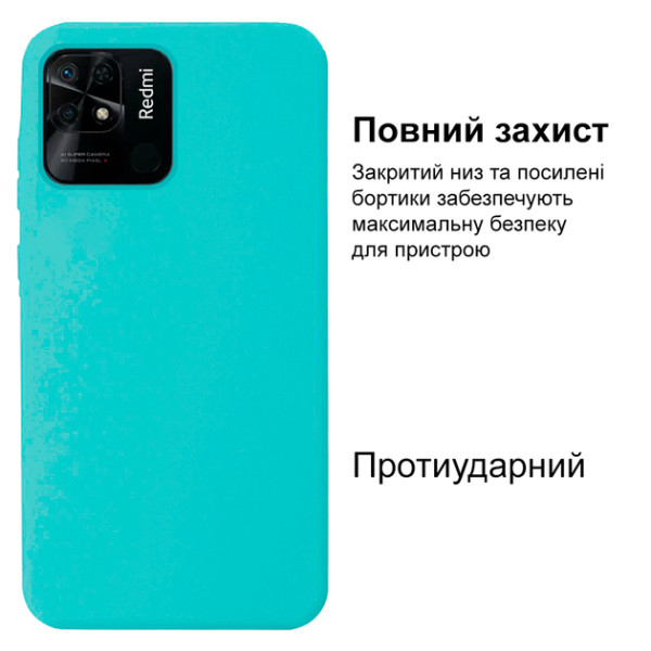 Силіконовий чохол для Xiaomi Redmi 10C Silicone Case Full Sea Blue
