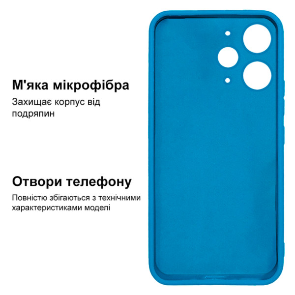 Силіконовий чохол для Xiaomi Redmi 12 Silicone Case Full Azure