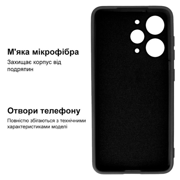Силіконовий чохол для Xiaomi Redmi 12 Silicone Case Full Black