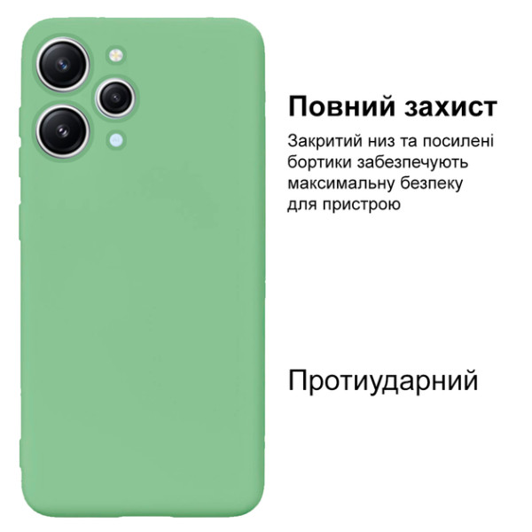 Силиконовый чехол для Xiaomi Redmi 12 Silicone Case Full Mint