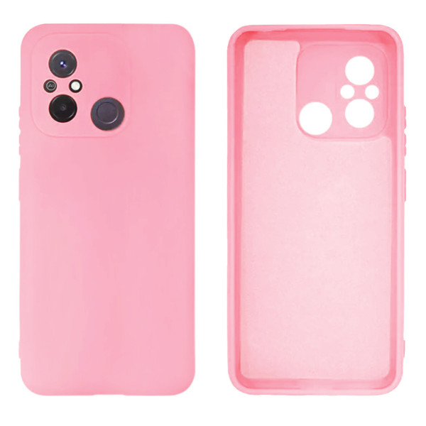 Силиконовый чехол для Xiaomi Redmi 12C Silicone Case Full Light Pink