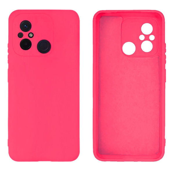 Силиконовый чехол для Xiaomi Redmi 12C Silicone Case Full Shiny Pink