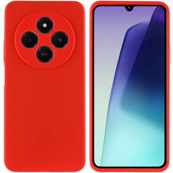 Силиконовый чехол для Xiaomi Redmi 14C / Poco C75 Silicone Case Full Red