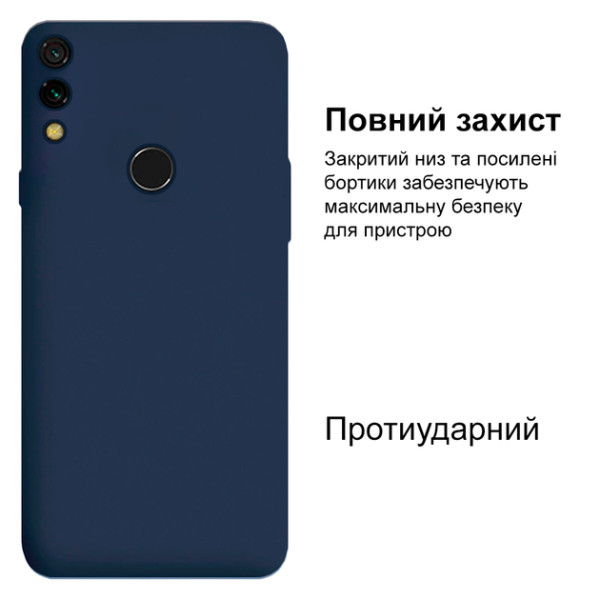 Силіконовий чохол для Xiaomi Redmi 7 Silicone Case Full Dark Blue