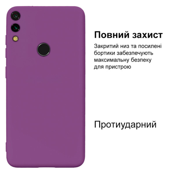 Силиконовый чехол для Xiaomi Redmi 7 Silicone Case Full Purple