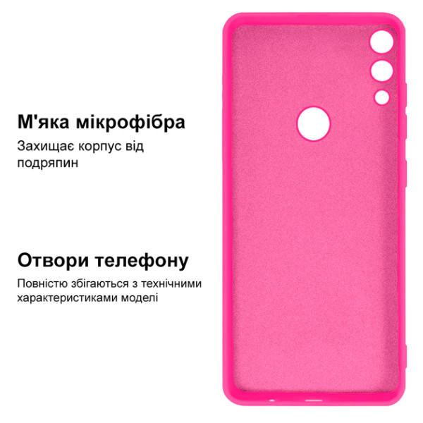 Силіконовий чохол для Xiaomi Redmi 7 Silicone Case Full Shiny Pink