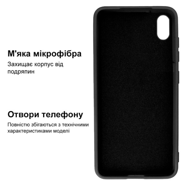Силиконовый чехол для Xiaomi Redmi 7A Silicone Case Full Black