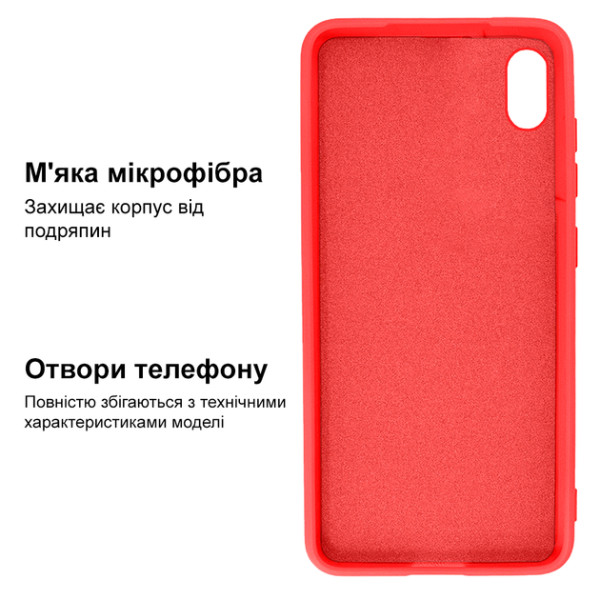 Силиконовый чехол для Xiaomi Redmi 7A Silicone Case Full Red
