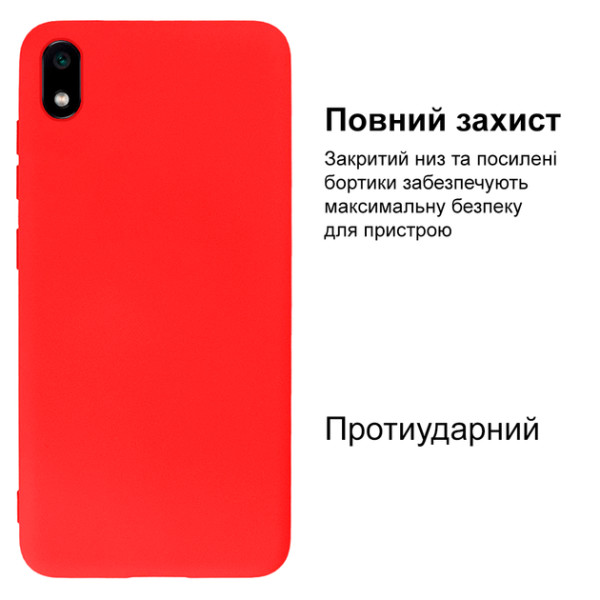 Силиконовый чехол для Xiaomi Redmi 7A Silicone Case Full Red