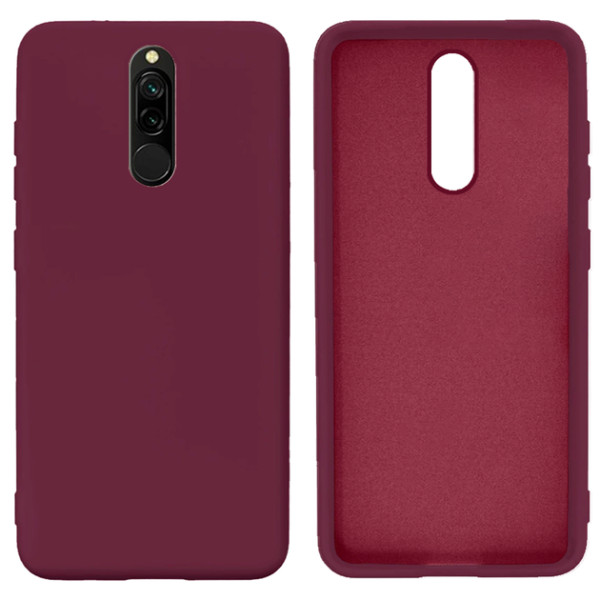 Силиконовый чехол для Xiaomi Redmi 8 Silicone Case Full Marsala