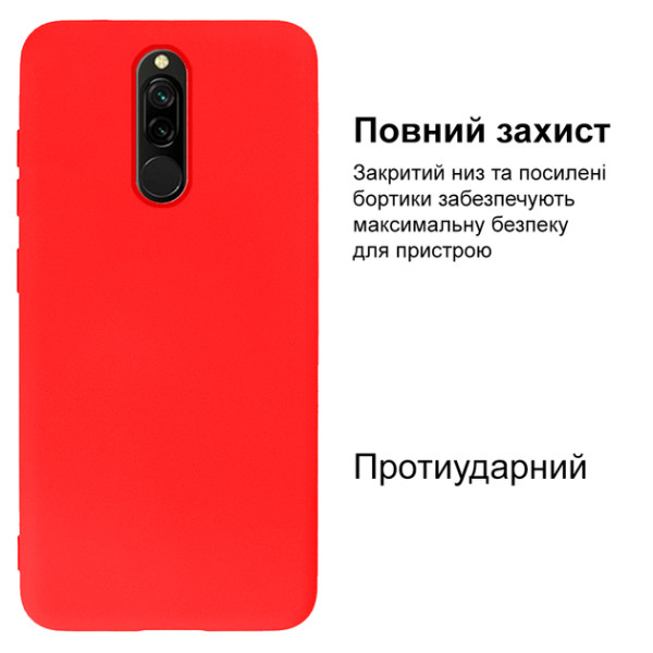 Силиконовый чехол для Xiaomi Redmi 8 Silicone Case Full Red