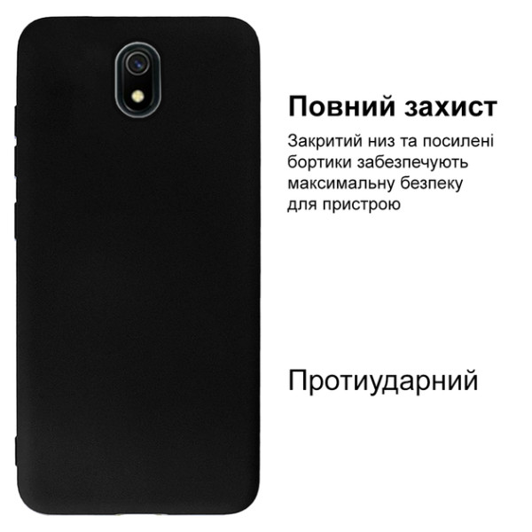 Силіконовий чохол для Xiaomi Redmi 8A Silicone Case Full Black