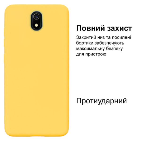 Силиконовый чехол для Xiaomi Redmi 8A Silicone Case Full Lemonade