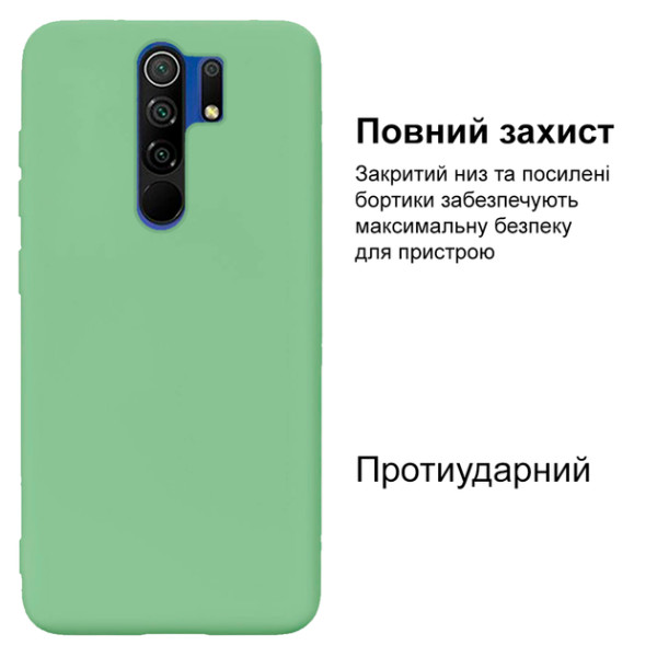 Силиконовый чехол для Xiaomi Redmi 9 Silicone Case Full Mint