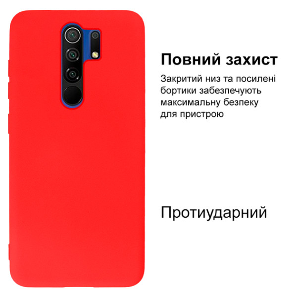 Силиконовый чехол для Xiaomi Redmi 9 Silicone Case Full Red