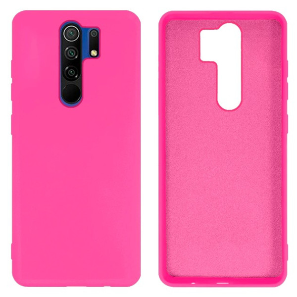 Силиконовый чехол для Xiaomi Redmi 9 Silicone Case Full Shiny Pink