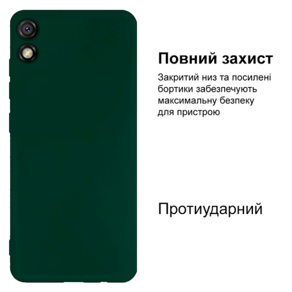 Силиконовый чехол для Xiaomi Redmi 9A Silicone Case Full Forest Green