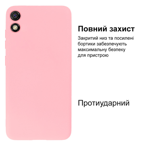 Силіконовий чохол для Xiaomi Redmi 9A Silicone Case Full Light Pink