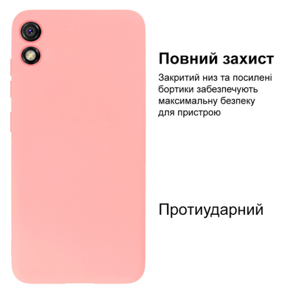Силіконовий чохол для Xiaomi Redmi 9A Silicone Case Full Pink