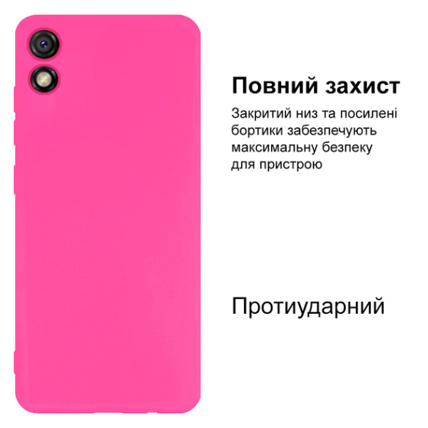 Силиконовый чехол для Xiaomi Redmi 9A Silicone Case Full Shiny Pink