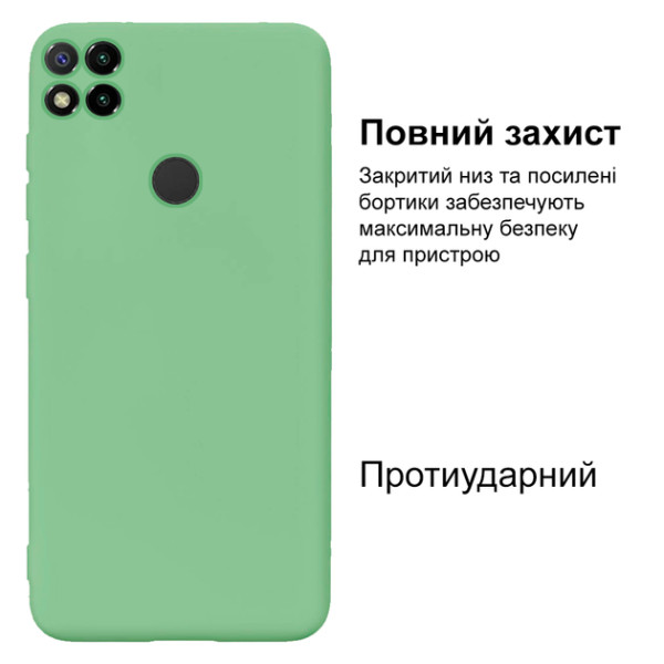 Силиконовый чехол для Xiaomi Redmi 9C Silicone Case Full Mint