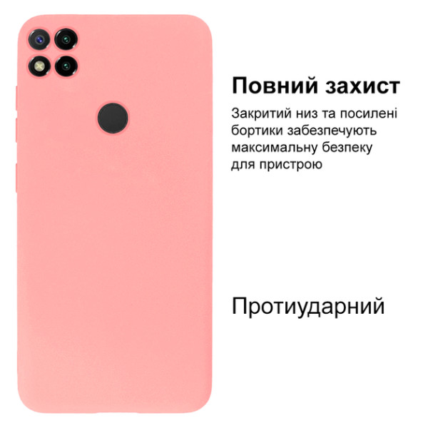 Силіконовий чохол для Xiaomi Redmi 9C Silicone Case Full Pink